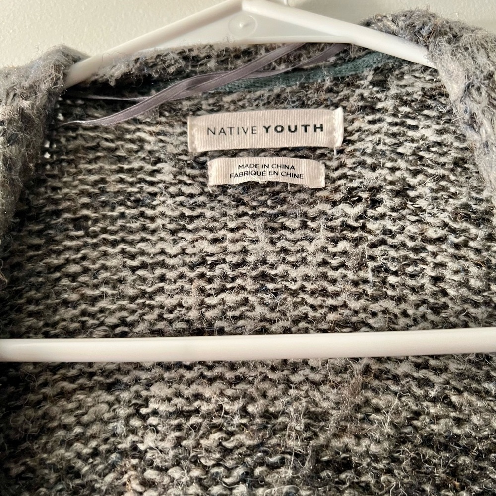 Native Youth Ombre gray and black cardigan from ASOS